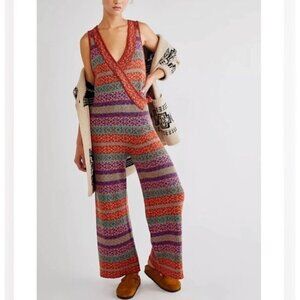 NEW Free People We The Free Snowfall Kind of Love Knited Pantsuit Jumper Size Sm